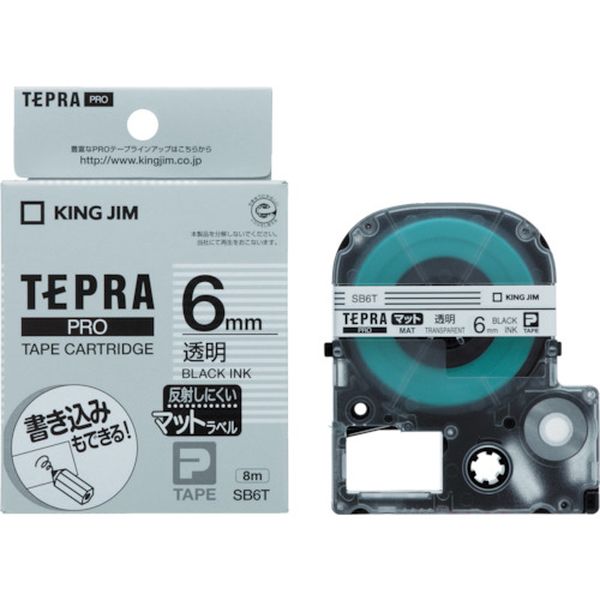 キングジム　Ｐテ－プマットラベル透明黒文字