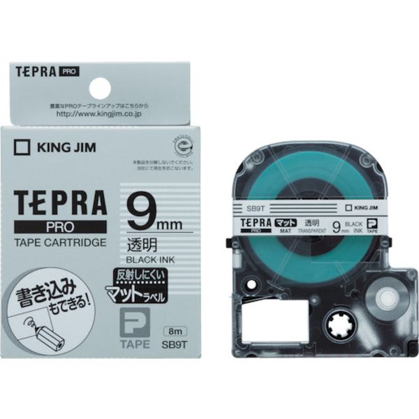 キングジム　Ｐテ－プマットラベル透明黒文字