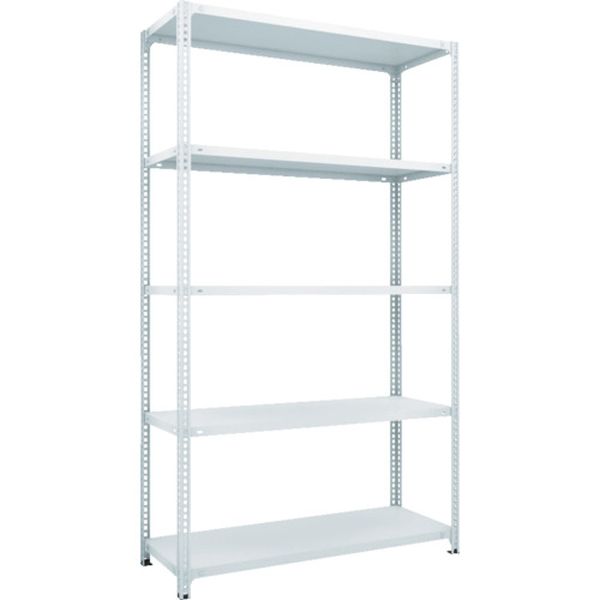 SBL7435W スチールラック SBL型抗菌塗装セミボルトレス軽量棚 W1200XD300XH2100 5段 W色
