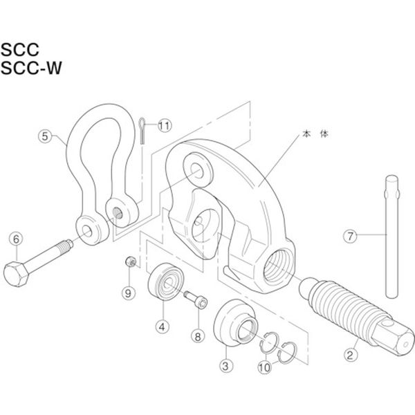 SCCT0.5 855-0735  スクリューカムクランプ(SCC)用カム