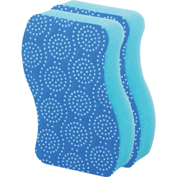 SDS02KB2PM  スコッチ・ブライト スクラブドット清潔スポンジ2個パック(ブルー)