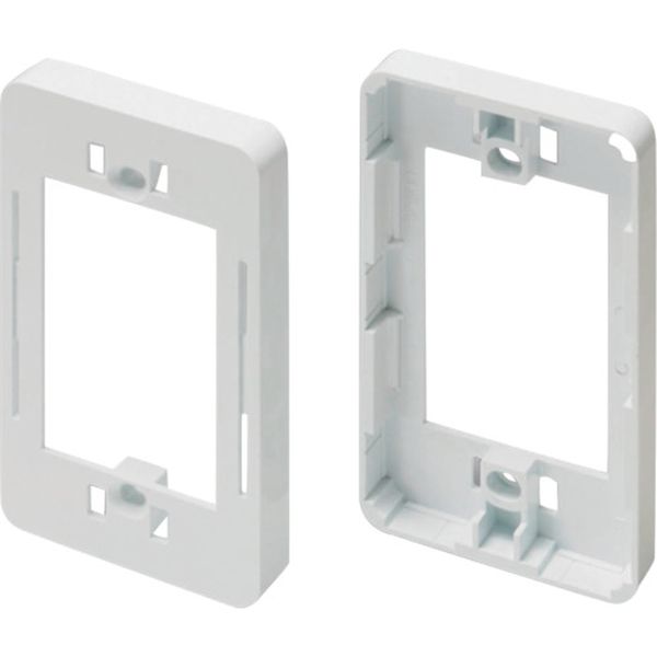 ニュー・エフモール付属品 コンセント用引出フレーム 1個用 ホワイト