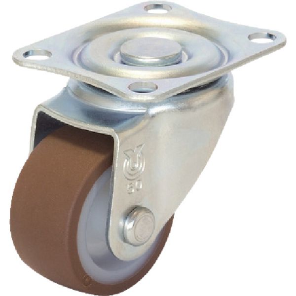 SG75UHF プレート式 自在 キャスター ウレタン 車輪径75mm Sタイプ SG型 取付寸法55×42