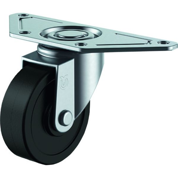 SGC50RH プレート式 自在 キャスター ゴム 車輪径50mm Sタイプ SGC型 取付寸法139×55×42