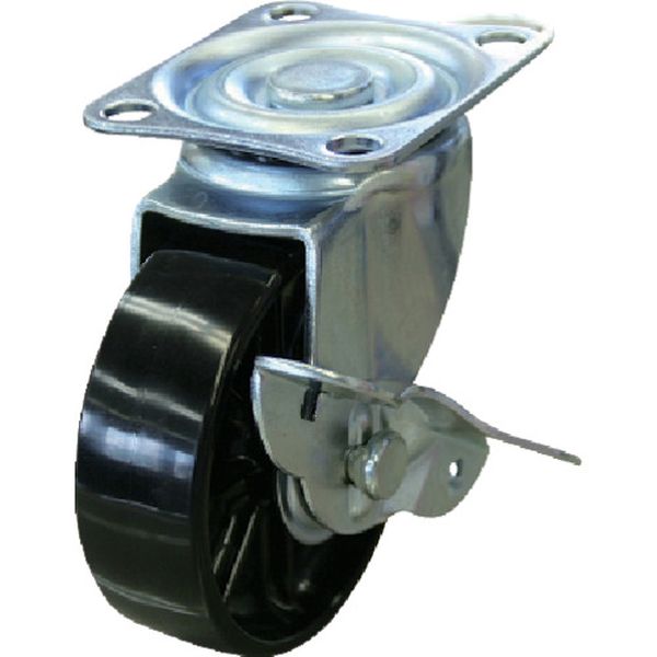 SG65BNSY 827-8518  キャスターS付自在車 ナイロン車輪径65 黒キャスター