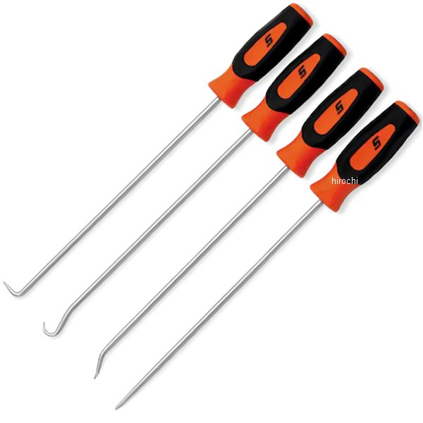 ソフトグリップ ロングピックセット オレンジ 4本入り