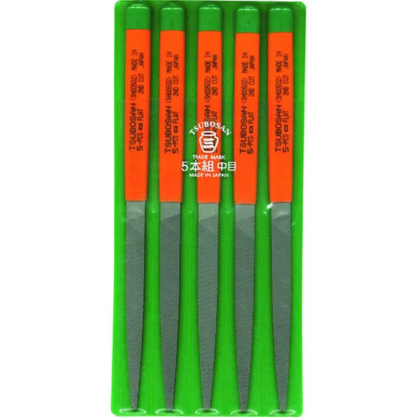 SH00502 852-8733  組ヤスリ 5本組 先細 中目