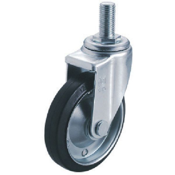 ねじ込み式 自在 キャスター ゴム 車輪径100mm Jタイプ SJT型 ネジ寸法M20×40ピッチ2.5