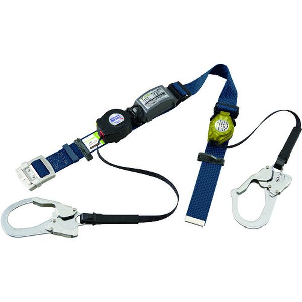 SLN505RWNB 255-0895 SLN505＋RICORO-N補助ロープ ロック装置付巻取器式胴ベルト ネイビー