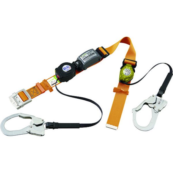 SLN505RWYL 255-0893 SLN505＋RICORO-N補助ロープ ロック装置付巻取器式胴ベルト イエロー