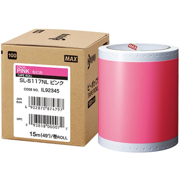 SLS117NL ビーポップ 標準シート 100mm幅シート  ピンク (15m×1巻入)