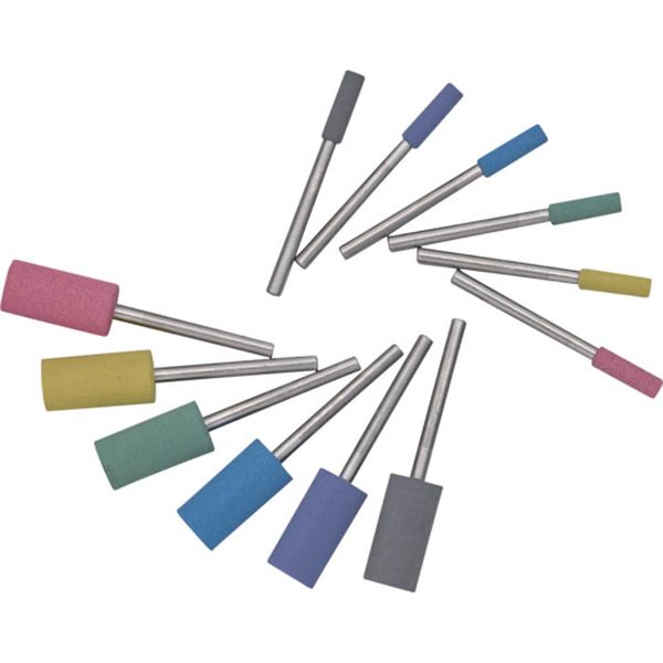 653-9695  精密セラミックポイント 円筒 6X16X3 ＃80 10本入り