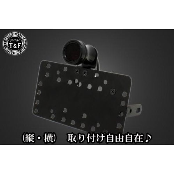 サイドナンバーキット&ルークテールランプメッシュ(ブラック)+ステー イントルーダー400クラシック