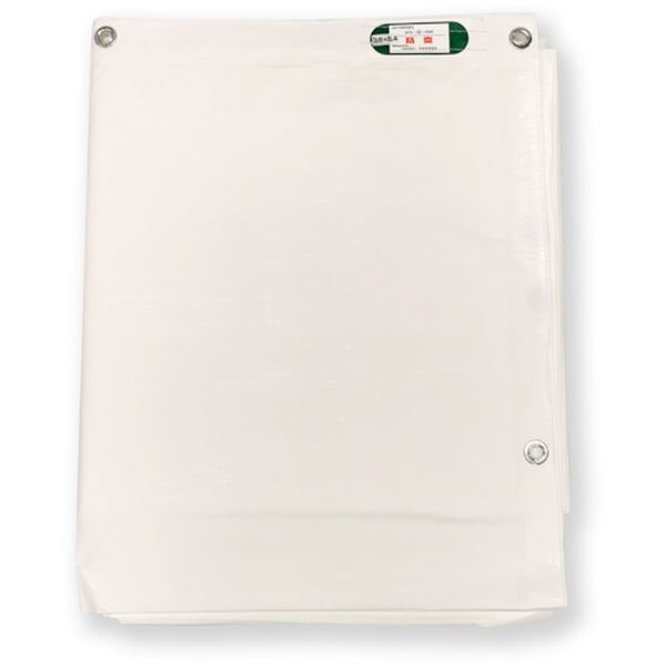 437-5541  ターピー スーパーライト防炎シート ホワイト 3.6m×5.4m