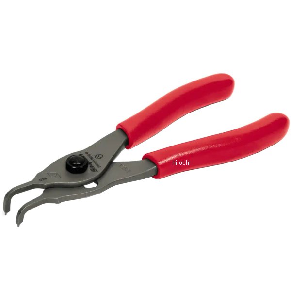 プライヤー 90° スナップリング コンバーチブル チップ径0.038インチ 全長6-7/16インチ 赤