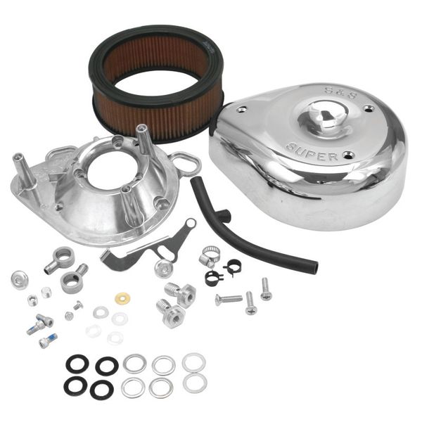S&S Cycle 93-99 BT/91-03 Sportster Models Teardrop Air Cleaner Kit for S&S Super E/G Carb