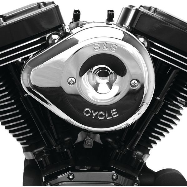 S&S Cycle 01-15 Fuel-Injected Softail Stealth Air Cleaner Kit w/ Chrome Teardrop Cover