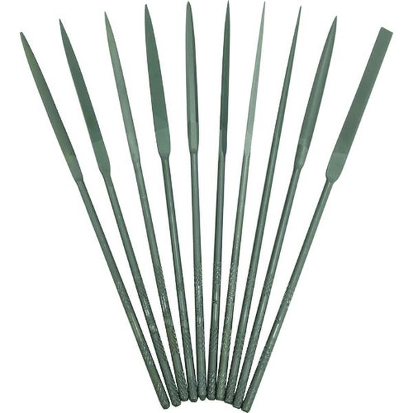 852-8783  精密ヤスリ 10本組 セット ＃3(＃6より荒い)