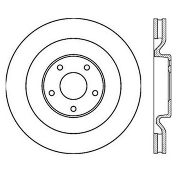 Power Slot 06-10 Corvette (Z06) / 10 Corvette Grand Sport Front Right Slotted CRYO Rotor