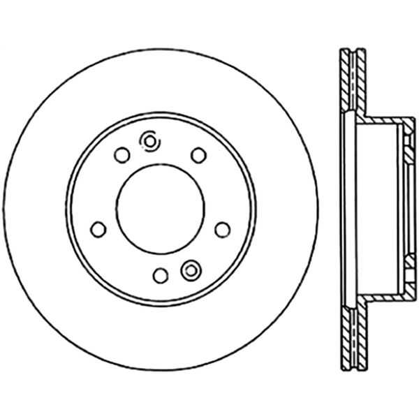 89-92 Mazda RX-7 Slotted & Drilled Right Front Rotor