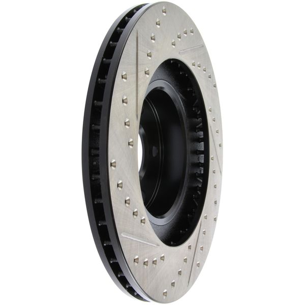 02-10 Subaru WRX Slotted & Drilled Left Front Rotor (exc. STi)