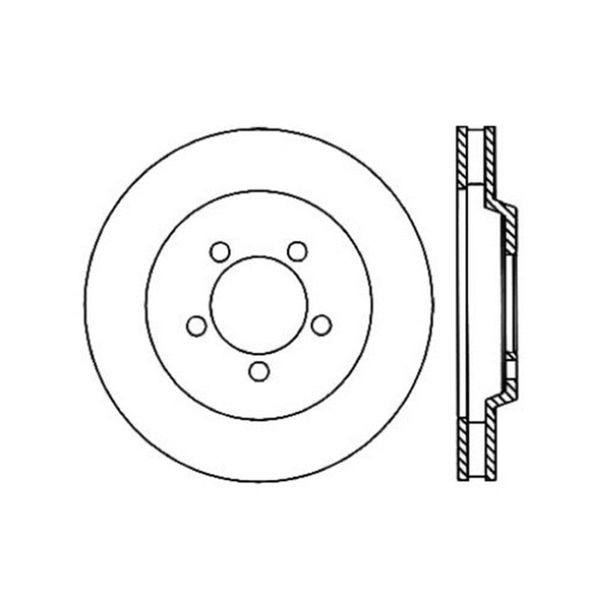 Power Slot 05-10 Mustang GT V8-4.6L Front Left Drilled Rotor