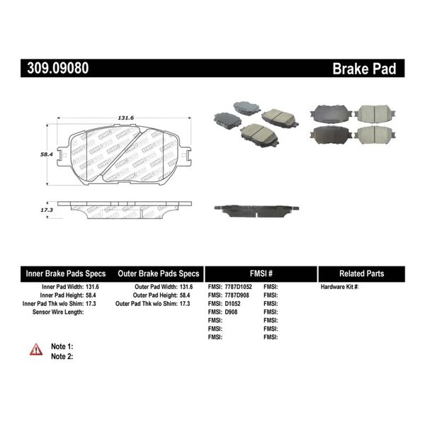 Performance 06 Lexus GS / 09-10 IS Front Brake Pads