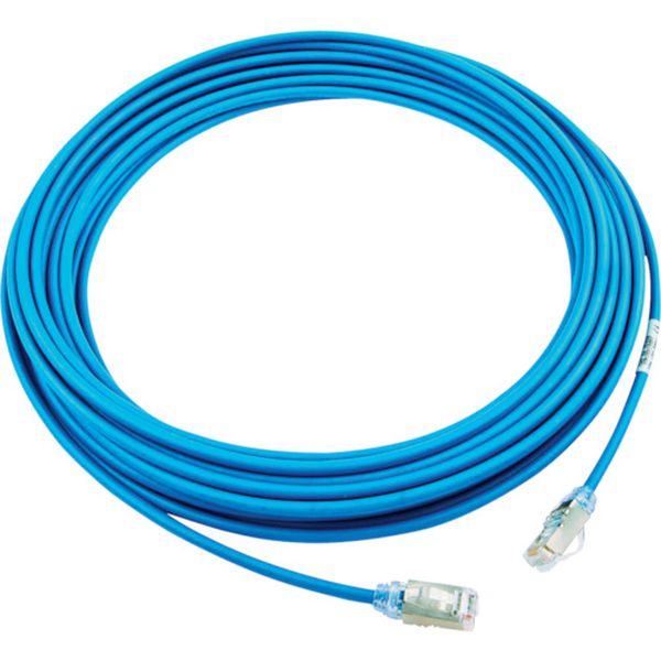 カテゴリ6A細径シールドパッチコード 10m 青