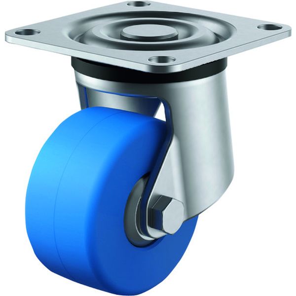 プレート式 自在 ステンレス低床キャスター モノマーキャストナイロン 車輪径50mm SUS-HG型 取付寸法50×50