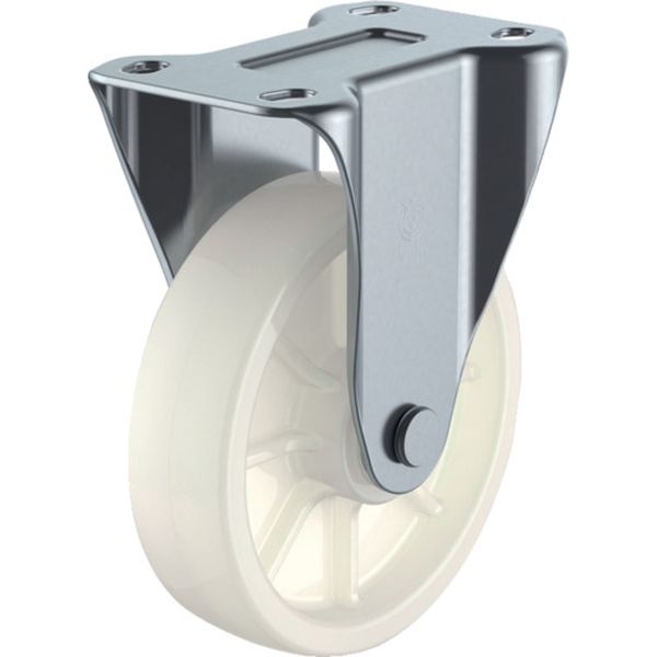 プレート式 固定 ステンレスキャスター ナイロン 車輪径125mm SUS-K2型 取付寸法112×53(100×56)