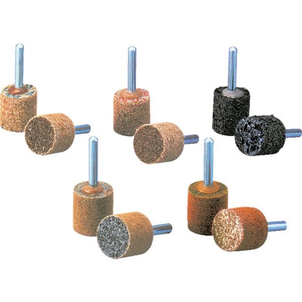 SUJIKU  スコッチ・ブライト 軸付ユニホイール(軸径6mm) ＃220相当 灰 5個入り