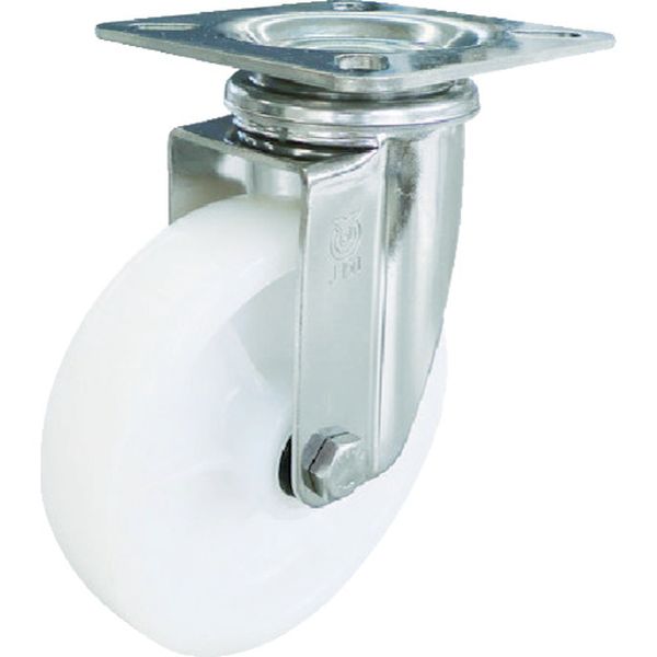 ステンレスキャスター自在車　１３０径ナイロン車輪