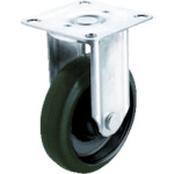 ステンレスキャスター固定車　１３０径ナイロンホイルゴム車輪