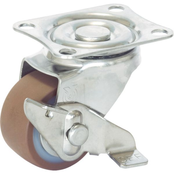 キャスター　ステンレス製Ｓ付自在車　ウレタン車輪径６５