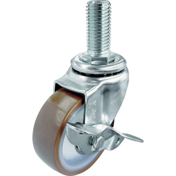 ねじ込み式キャスター　ステンレス製自在Ｓ付　７５径　ウレタン車輪