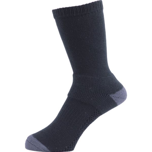靴下 ASHITOMO WORKING SOCKS 長靴専用 先丸クルー ブラック 1足組 M(25ー27cm)