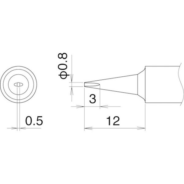 こて先　０．８Ｄ型