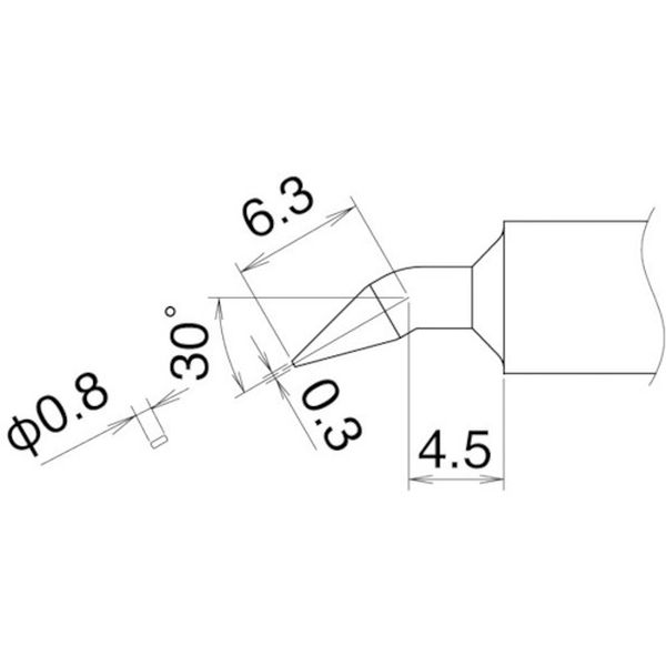 こて先　０．８ＪＤ型