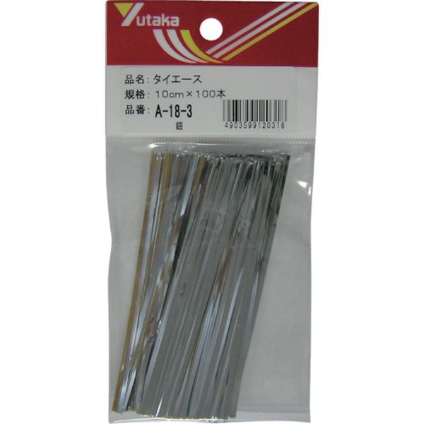 TA183 780-5446  結束タイ タイエース 10cm×100本 銀