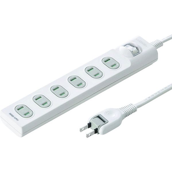 TAPTSH610SWN 203-3728  火災予防安全タップ