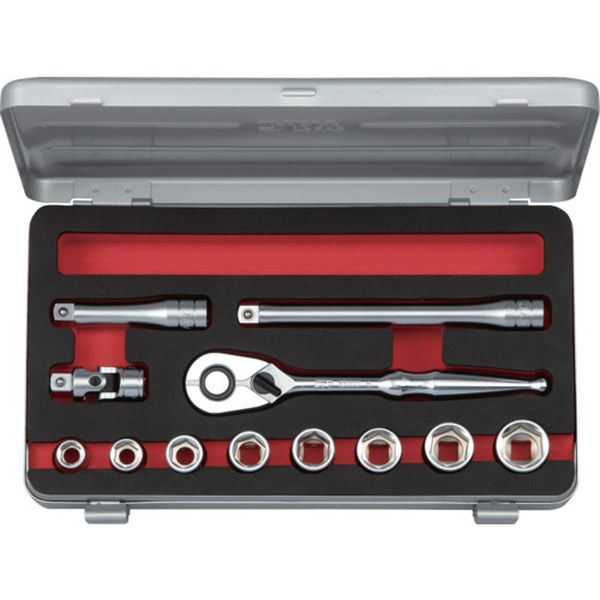 683-3775  9.5sq.ソケットセット(六角)インチサイズ［12点］