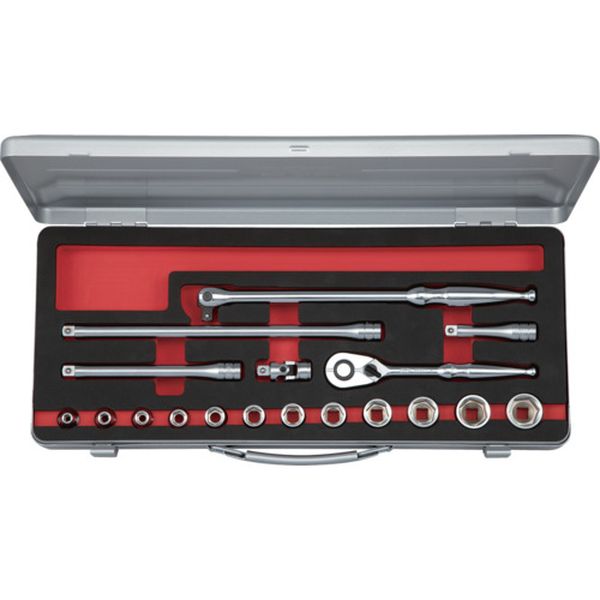 683-3777  9.5sq.ソケットセット(六角)［18点］