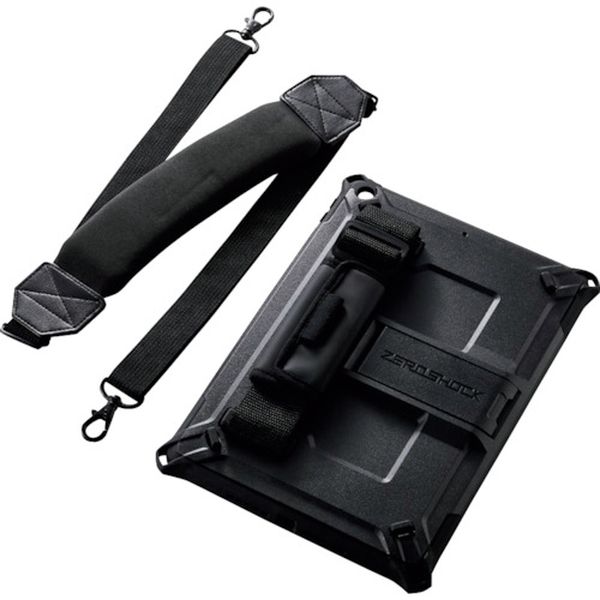 TBA21RHVBK iPad 第9-7世代対応フルプロテクトケース 耐衝撃 ショルダーベルト付 ブラック