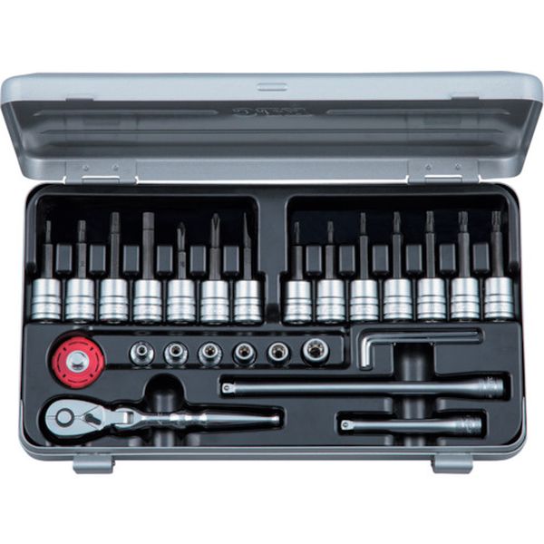 6.3sq.T型いじり止めトルクス・E型トルクスヘキサゴンビットソケットレンチセット