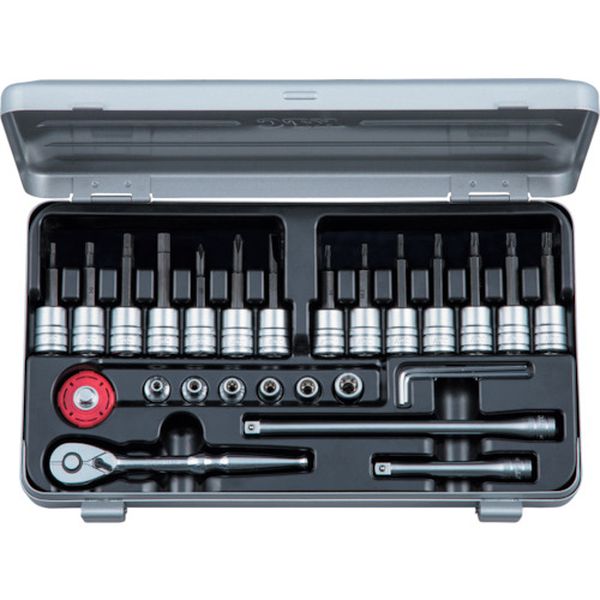 6.3sq.T型トルクス・E型トルクスヘキサゴンビットソケットレンチセット