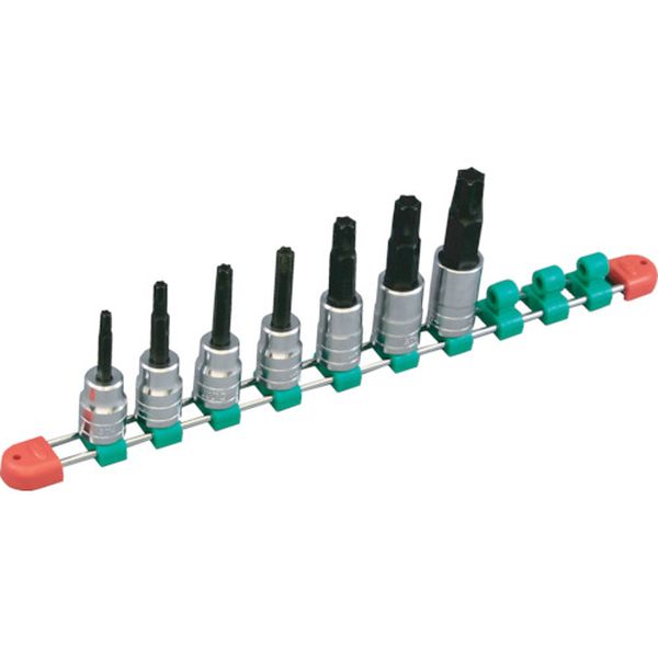 １２．７ｓｑ．Ｔ型いじり止めトルクスビットソケットセット［７コ組］