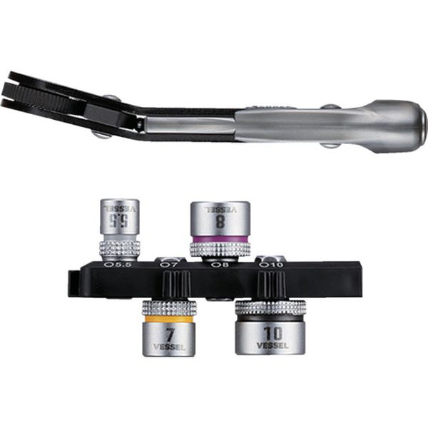 TD26B 691-2071   ファインミニラチェット ベンド(ソケット4本付)