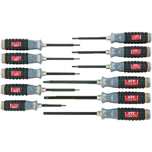 樹脂柄Ｔ型いじり止めトルクスドライバセット［１１本組］