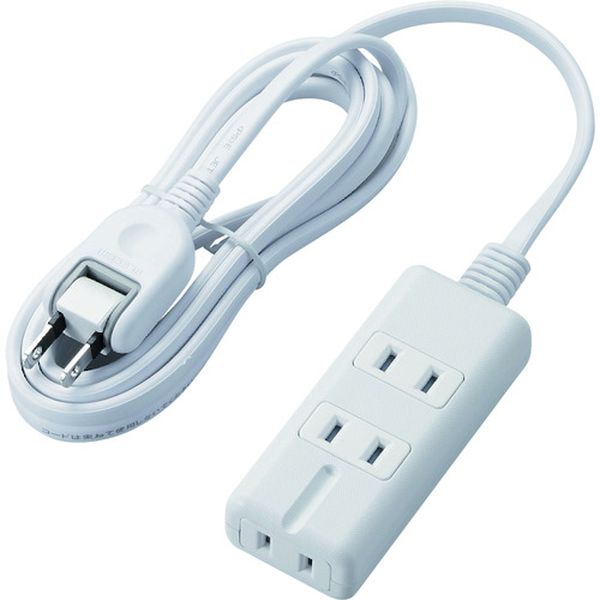 TKM012320WH 208-6482  磁石タップ 3個口(内3ピン1) 2m ホワイト