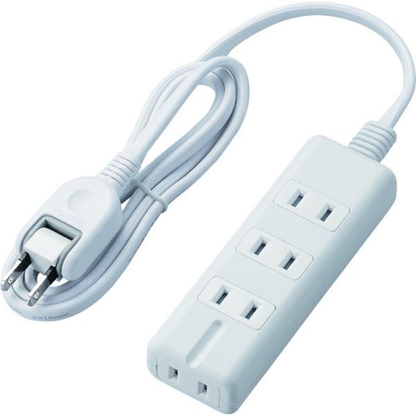 TKM012410WH 208-6130  磁石タップ 4個口(内3ピン1) 1m ホワイト